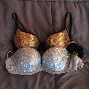 Set of 2 Sequin bras - perfect for festival/rave